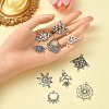 24Pcs 12 Style Tibetan Style Chandelier Component Links TIBEP-YW0001-73-4