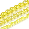 Electroplate Transparent Glass Beads Strands GLAA-T032-T4mm-AB12-4