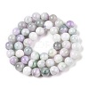 Dyed Natural White Jade Beads Strands G-T138-8mm-210-40-2