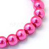 Baking Painted Pearlized Glass Pearl Round Bead Strands HY-Q330-8mm-10-2
