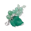 Grape Natural Green Aventurine Pendant Decorations HJEW-TA00266-03-4