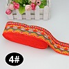 Ethnic Style Embroidery Polyester Ribbons FABR-PW0003-02D-1