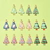 16Pcs 8 Colors Christmas Theme Rack Plating Alloy Pendants FIND-FS0002-98-7