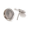 201 Stainless Steel Stud Earring Settings SA-CBAB174-01P-A-2