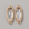 Golden Plated Brass Pave Glass Connector Charms LS-FIND-WH0110-728G-11-1