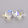 Transparent Spray Painted Glass Charms GLAA-T016-37-3