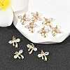 SHEGRACE Brass Clear Cubic Zirconia Charms XGRQ2O472-422G-4