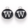 Platinum Plated Alloy Charms X-ENAM-S118-02W-P-1