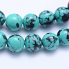 Synthetic Turquoise Beads Strands G-F531-8mm-J01-3