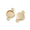 Flat Round Brass Connector Cabochon Settings KK-K414-13G-G-2