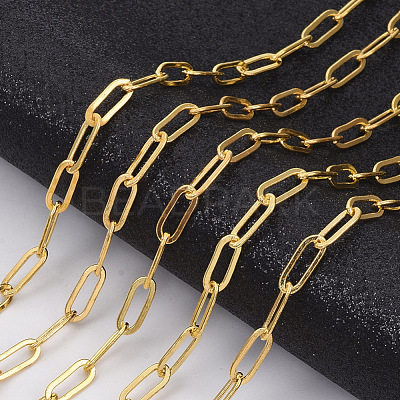 Brass Paperclip Chains X-CHC-S008-001B-G-1