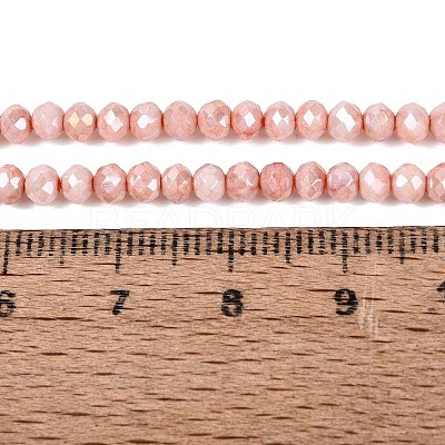 Anti-Tarnish Electroplate Rondelle Glass Beads Strands EGLA-T021-3mm-17-15-1