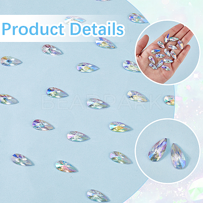 4 Sets Acrylic Rhinestone Cabochons GACR-SP0001-06C-1