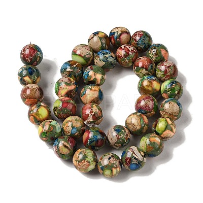Dyed Natural Imperial Jasper Beads Strands G-Q161-A02-05-1