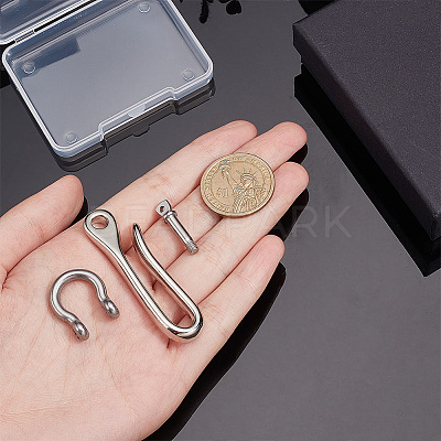 1Pc U-Shaped Brass Key Hook Shanckle Clasps KK-PH0009-54A-1