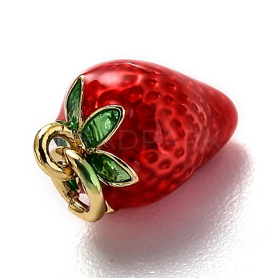 Brass Enamel Charms X-KK-B028-13G-1
