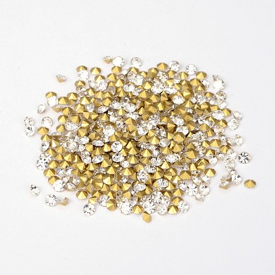 Back Plated Diamond Glass Pointed Rhinestone RGLA-SS1-001-1