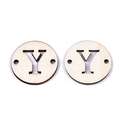 Unfinished Natural Poplar Wood Links Connectors WOOD-S045-140B-01Y-1