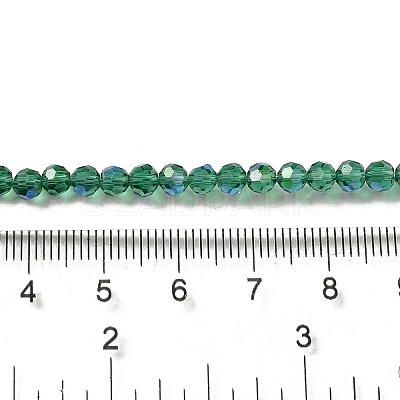 Electroplate Transparent Glass Beads Strands EGLA-A035-T4mm-L18-1