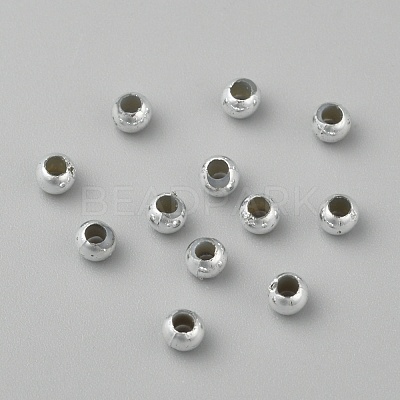Plating Plastic Acrylic Round Beads PACR-L003-3mm-S-1