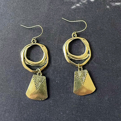 Bohemian Style Ring with Trapezoid Alloy Dangle Earrings FS-WGCE919-02-1