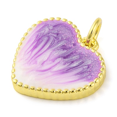 Brass Enamel Pendants KK-S401-17G-F-1
