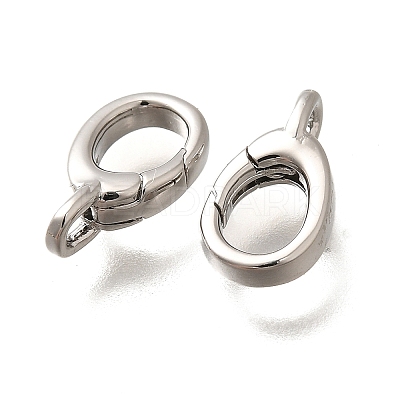 Brass Spring Gate Rings KK-Q043-12P-1