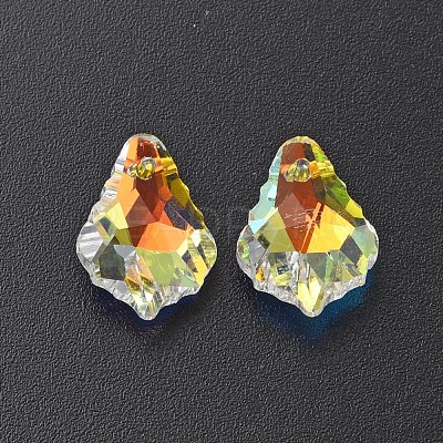 Electroplated Glass Pendants EGLA-N006-019D-1