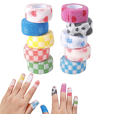 10 Rolls 10 Colors Multifunctional Non Woven Fabric Bandage DIY-HY0003-52-1