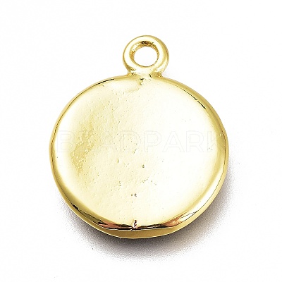 Brass Enamel Pendants KK-H103-02S-G-1