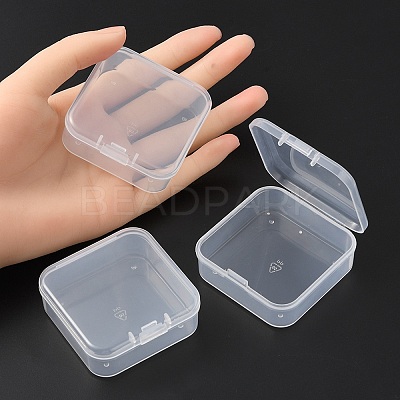 12Pcs Square Plastic Organizer Beads Storage Containers CON-YW0001-35-1