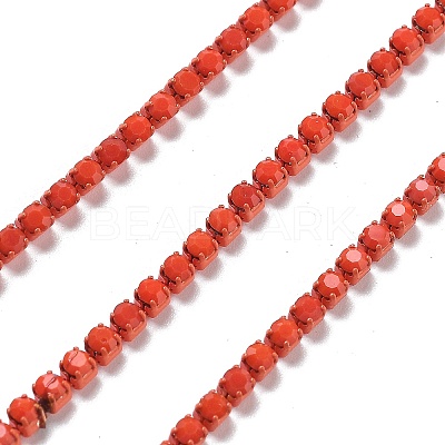 Iron Rhinestone Glass Cup Chain CH-U001-01P-1