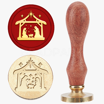 Christmas Wax Seal Stamp Set AJEW-WH0208-1310-1
