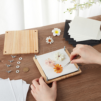Wooden Flower Press Plates DIY-BC0013-73C-1