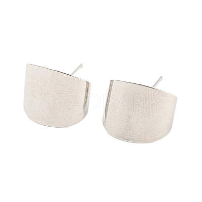Rack Plating Brass Rectangle Stud Earrings EJEW-K245-49P-1