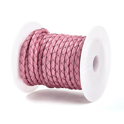Braided Cowhide Leather Cord NWIR-N005-01D-5mm-1