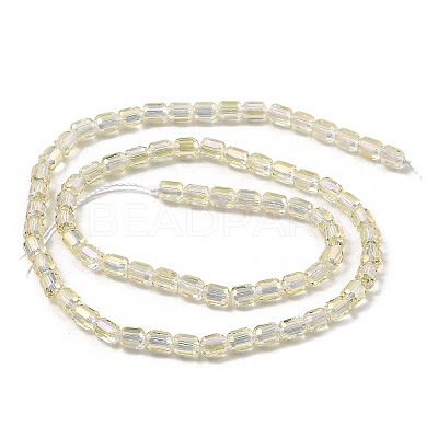 Electroplate Transparent Glass Beads Strands GLAA-C029-02A-08-1