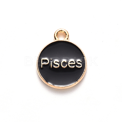 Alloy Enamel Pendants X-ENAM-S124-01A-08H-1