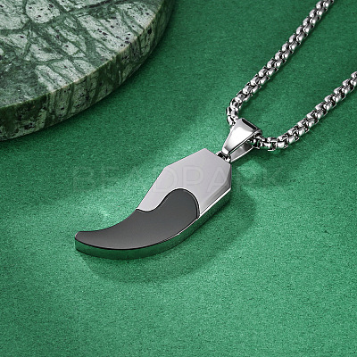 Duo Tone 304 Stainless Steel Pendant Necklaces for Men WGD7202-02-1