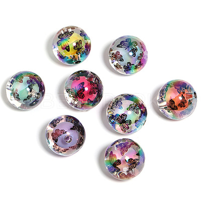 100Pcs Plating Acrylic Beads PW-WG98A55-01-1