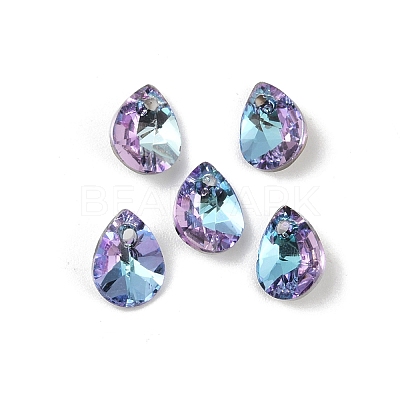Faceted K9 Glass Rhinestone Charms RGLA-F053-E-001VL-1