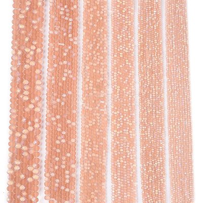 Transparent Glass Beads Strands EGLA-A044-T6mm-MB21-1