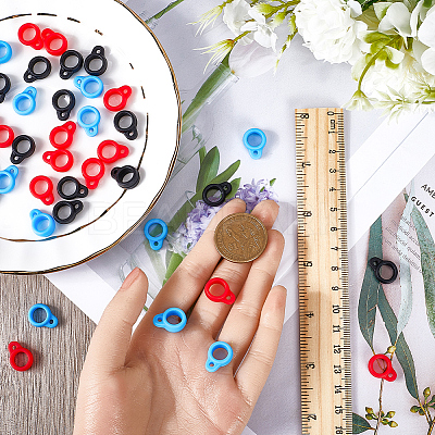 66Pcs 3 Colors Silicone Pendant SIL-GF0001-45A-1