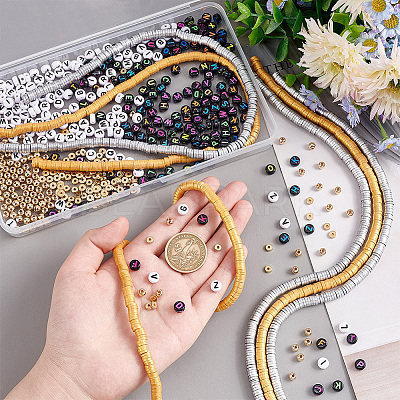DIY Letter Beads Jewelry Making Finding Kit DIY-PH0010-58-1