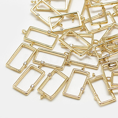 Brass Open Back Bezel Pendants X-KK-N200-035-1