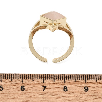 Brass Micro Pave Cubic Zirconia Cuff Rings for Women GG-CBA7610-11G-08-1