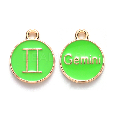 Alloy Enamel Pendants X-ENAM-S124-01B-06I-1