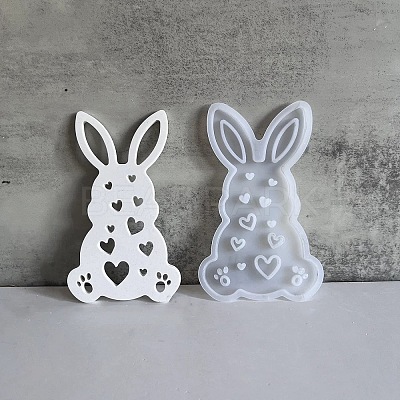 Easter Theme Rabbit with Heart Pattern DIY Silicone Table Lamp Molds SIMO-G008-02C-1