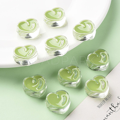 Transparent Enamel Acrylic Beads TACR-S155-004D-1