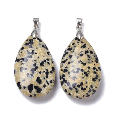 Natural Dalmatian Jasper Pendants G-D084-01P-B09-1